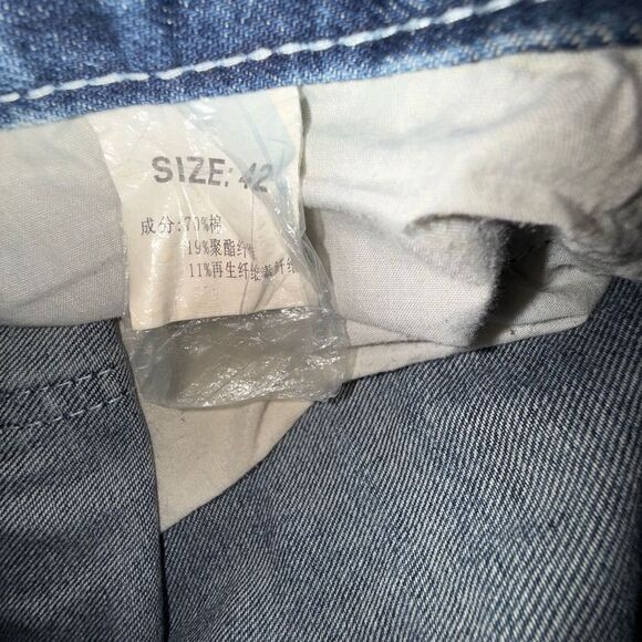 Men’s VTG oversized jorts Play‎ Bigg brand Knee-Length blue Jean Shorts size 42 - Picture 9 of 9